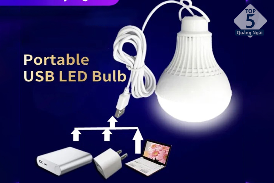 Bóng đèn LED Cắm Cổng USB 12W được thiết kế khá tiện lợi để dễ dàng mang đi khi camping