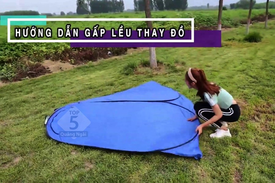 Cách dựng lều thay đồ cũng tương đồng như cách dựng lều bánh ú 